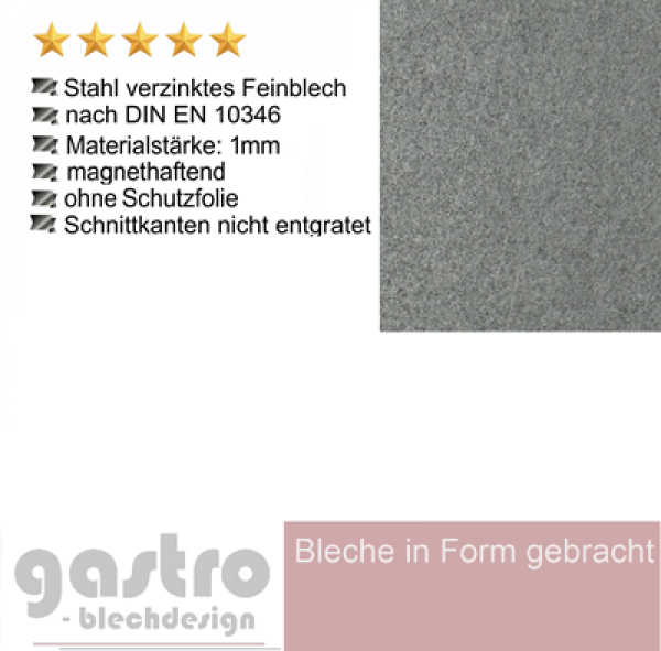 Stahlblech verzinkt Feinblech 1,5mm stark Stahlblech verzinkt Feinblech 1,5mm stark